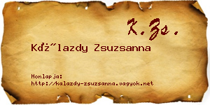 Kálazdy Zsuzsanna névjegykártya